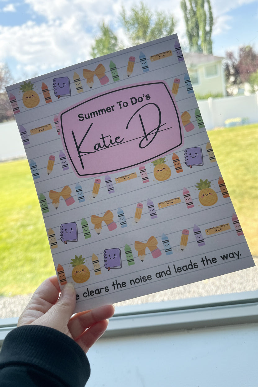 Personalized Teacher Summer To-Do Notebook Cover