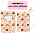 Personalized Fall Pumpkin Notebook Cover Sticker - DIY