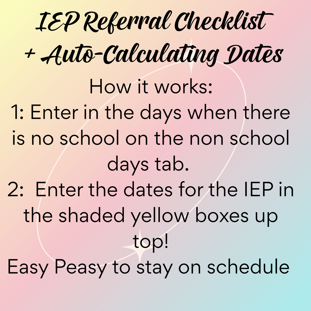 New IEP Referral Checklist + Auto Dates