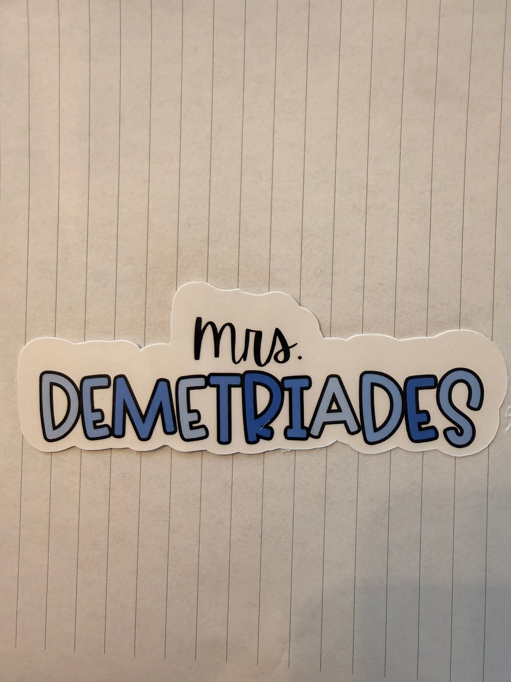 Custom Teacher Name Stickers