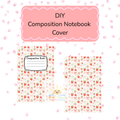 Personalized Strawberries and Bows Notebook Cover - DIY