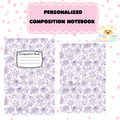 Personalized Purple Leaves Cover Sticker - DIY